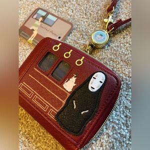 Studio Ghibli Small Coin Purse – Burgundy/Red -Brand New